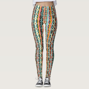 Leggings Motif multicolore abstrait