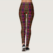 Leggings Motif multicolore numérique (Dos)
