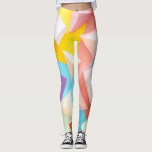 Leggings Motif multicolore vibrant de prisme triangulaire r