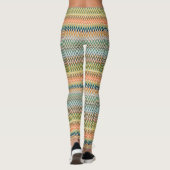 Leggings Motif multicolore Zigzag (Dos)