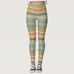 Leggings Motif multicolore Zigzag
