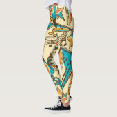Leggings Motif musical (Gauche)