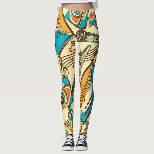 Leggings Motif musical (Devant)