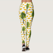 Leggings Motif Naïve Green Black Tree (Dos)