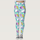 Leggings Motif Neon Lightning Bolts & Stars (Devant)