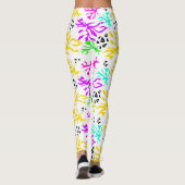 Leggings motif néon multicolore Abstrait (Dos)