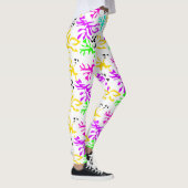 Leggings motif néon multicolore Abstrait (Droite)