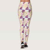 Leggings Motif noir beige amande (Dos)