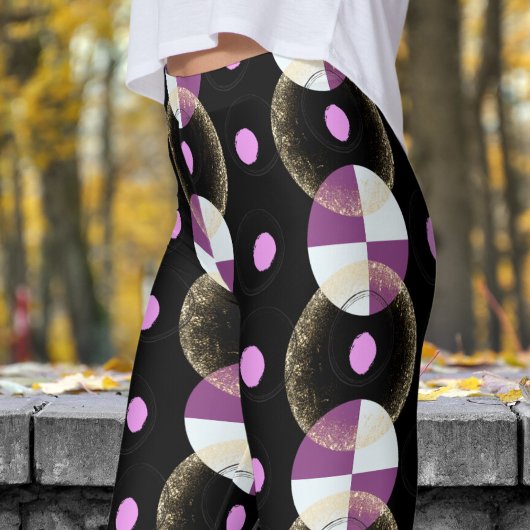 Leggings Motif noir coloré