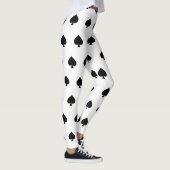 Leggings motif noir de pelles sur le blanc (Droite)