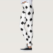 Leggings motif noir de pelles sur le blanc (Gauche)