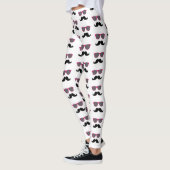 Leggings Motif noir drôle de lunettes de soleil de rose de (Gauche)