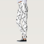Leggings Motif noir élégant de ciseaux de coiffeur<br><div class="desc">Guêtres noires élégantes de motif de ciseaux de coiffeur.</div>
