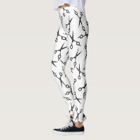 Motif noir élégant de ciseaux de coiffeur