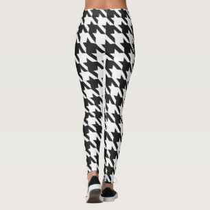 Leggings Motif noir et blanc de pied-de-poule