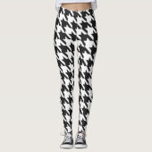 Leggings Motif noir et blanc de pied-de-poule (Devant)