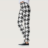 Leggings Motif noir et blanc de pied-de-poule (Gauche)