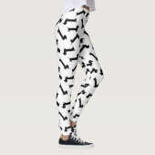 Leggings Motif noir et blanc de teckel (Droite)