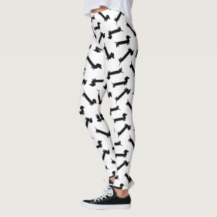 Leggings Motif noir et blanc de teckel