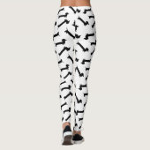 Leggings Motif noir et blanc de teckel (Dos)