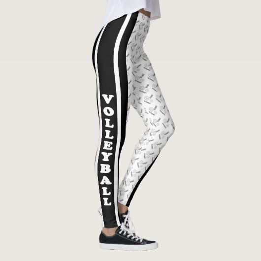 Leggings Motif noir et blanc de volleyball (Droite)