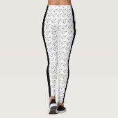 Leggings Motif noir et blanc de volleyball (Dos)