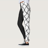 Leggings Motif noir et blanc féminin élégant (Gauche)