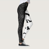 Leggings Motif noir et blanc Halloween Cobwebs et chauves-s (Droite)