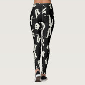 Leggings Motif noir et blanc saxophone (Dos)