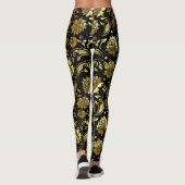 Leggings Motif noir et brillant d'or Damas (Dos)