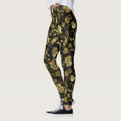 Leggings Motif noir et brillant d'or Damas (Gauche)