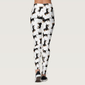 Leggings Motif noir et bronzage de teckel (Dos)