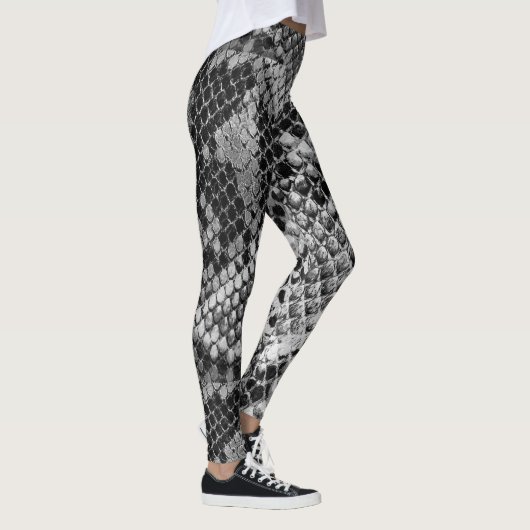 Leggings Motif noir et gris de peau de serpent (Droite)