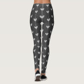 Leggings Motif noir et gris moderne de ficelle de coeur de (Dos)
