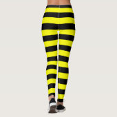 Leggings Motif noir et jaune de rayures (Dos)
