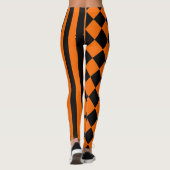 Leggings Motif noir et orange de Halloween de mélange (Dos)
