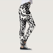 Leggings Motif noir noir Damask (Droite)
