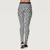 Leggings Motif noir rétro Dots Yoga (Dos)