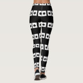 Leggings motif noir sur blanc (Dos)
