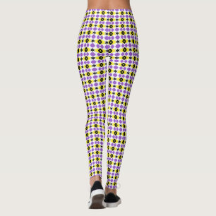 Leggings motif non binaire blanc de base C