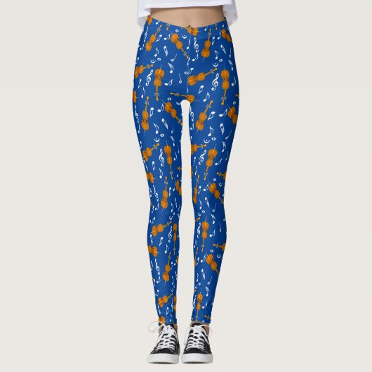 Leggings Motif note musique cello (Devant)