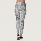 Leggings Motif numérique 01 avec fond gris clair (Dos)