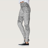 Leggings Motif numérique 01 avec fond gris clair (Gauche)