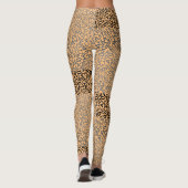 Leggings Motif numérique 01 avec fond jaune orange (Dos)