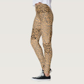 Leggings Motif numérique 01 avec fond jaune orange (Gauche)
