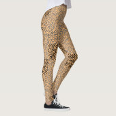 Leggings Motif numérique 01 avec fond jaune orange (Droite)