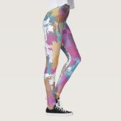 Leggings Motif numérique Camo bleu jaune rose (Droite)