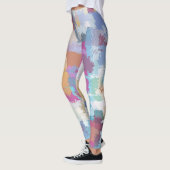 Leggings Motif numérique Camo bleu jaune rose (Gauche)
