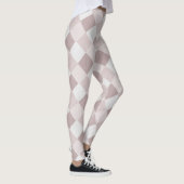 Leggings Motif Oblique de  géométrique beige et gris (Droite)