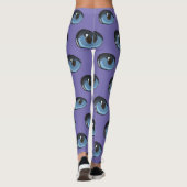 Leggings Motif oculaire de chat bleu (Dos)